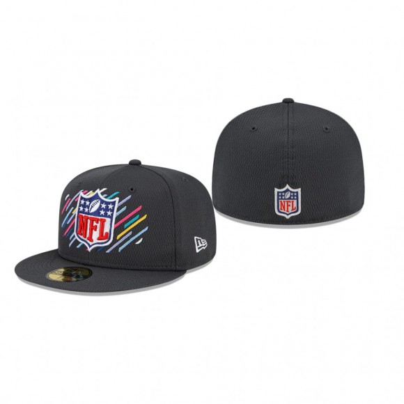 NFL Hat 59FIFTY Fitted Charcoal 2021 NFL Cancer Catch