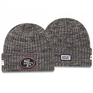 49ers Knit Hat Cuffed Heather Gray 2019 NFL Cancer Catch