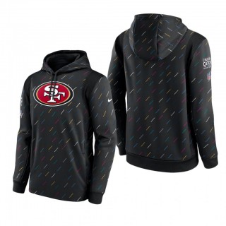 49ers Hoodie Therma Pullover Charcoal 2021 NFL Cancer Catch