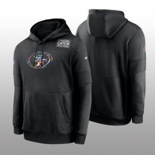 49ers Hoodie Sideline Performance Black Cancer Catch