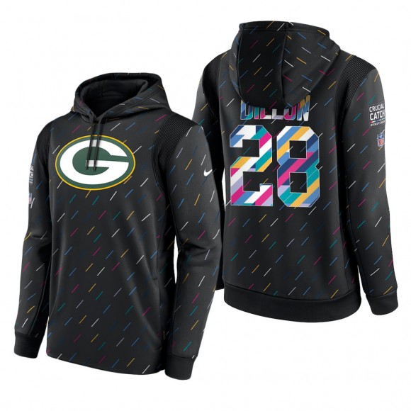 A.J. Dillon Packers 2021 NFL Crucial Catch Therma Pullover Hoodie