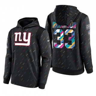 Aaron Robinson Giants 2021 NFL Crucial Catch Therma Pullover Hoodie