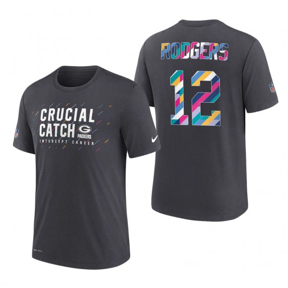 Aaron Rodgers Packers 2021 NFL Crucial Catch Performance T-Shirt