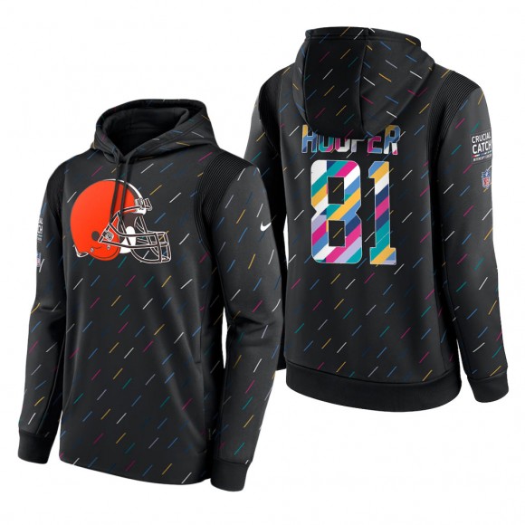 Austin Hooper Browns 2021 NFL Crucial Catch Therma Pullover Hoodie