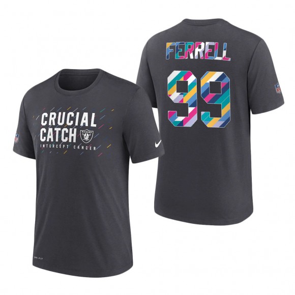 Clelin Ferrell Raiders 2021 NFL Crucial Catch Performance T-Shirt