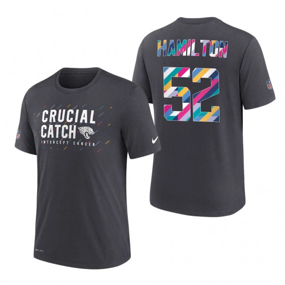 DaVon Hamilton Jaguars 2021 NFL Crucial Catch Performance T-Shirt