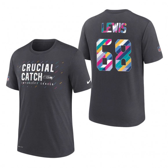 Damien Lewis Seahawks 2021 NFL Crucial Catch Performance T-Shirt