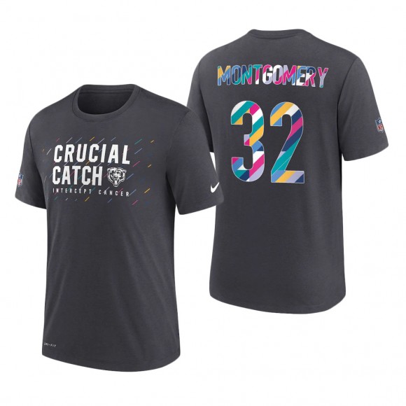 David Montgomery Bears 2021 NFL Crucial Catch Performance T-Shirt