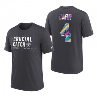 Derek Carr Raiders 2021 NFL Crucial Catch Performance T-Shirt