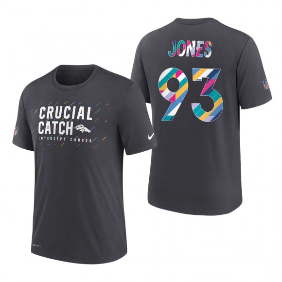 Dre'mont Jones Broncos 2021 NFL Crucial Catch Performance T-Shirt