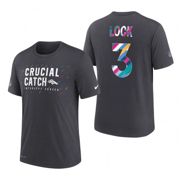 Drew Lock Broncos 2021 NFL Crucial Catch Performance T-Shirt