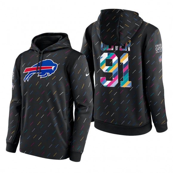 Ed Oliver Bills 2021 NFL Crucial Catch Therma Pullover Hoodie