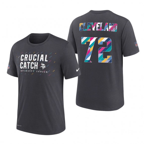 Ezra Cleveland Vikings 2021 NFL Crucial Catch Performance T-Shirt