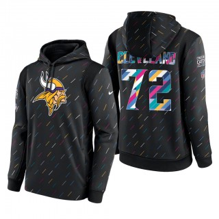 Ezra Cleveland Vikings 2021 NFL Crucial Catch Therma Pullover Hoodie