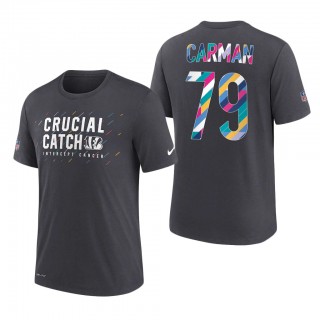 Jackson Carman Bengals 2021 NFL Crucial Catch Performance T-Shirt