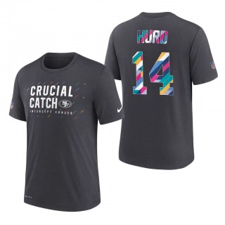 Jalen Hurd 49ers 2021 NFL Crucial Catch Performance T-Shirt