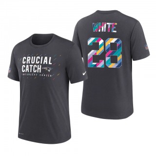 James White Patriots 2021 NFL Crucial Catch Performance T-Shirt