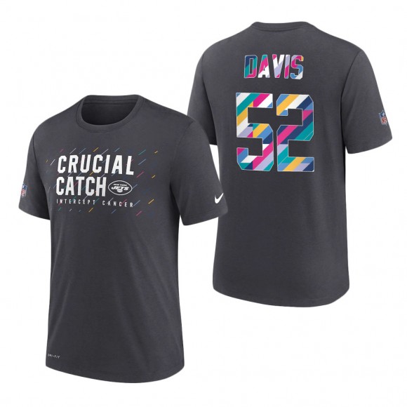 Jarrad Davis Jets 2021 NFL Crucial Catch Performance T-Shirt