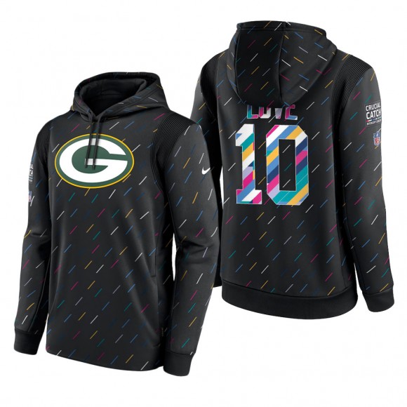 Jordan Love Packers 2021 NFL Crucial Catch Therma Pullover Hoodie