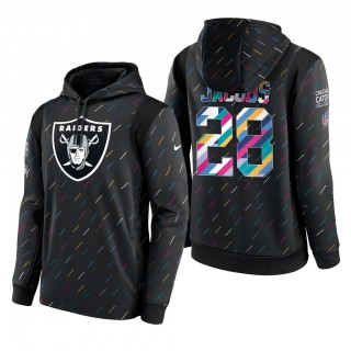 Josh Jacobs Raiders 2021 NFL Crucial Catch Therma Pullover Hoodie