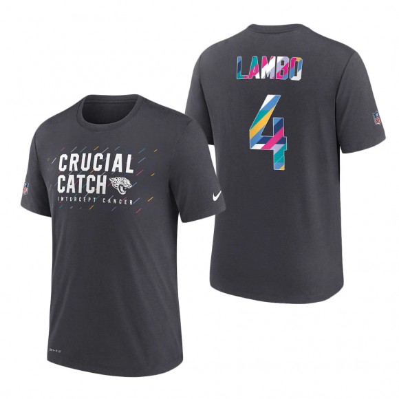 Josh Lambo Jaguars 2021 NFL Crucial Catch Performance T-Shirt