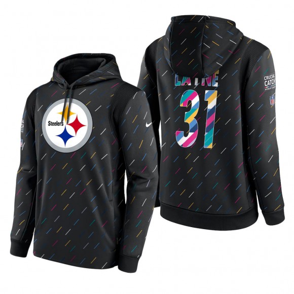 Justin Layne Steelers 2021 NFL Crucial Catch Therma Pullover Hoodie