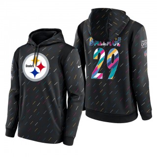 Kalen Ballage Steelers 2021 NFL Crucial Catch Therma Pullover Hoodie
