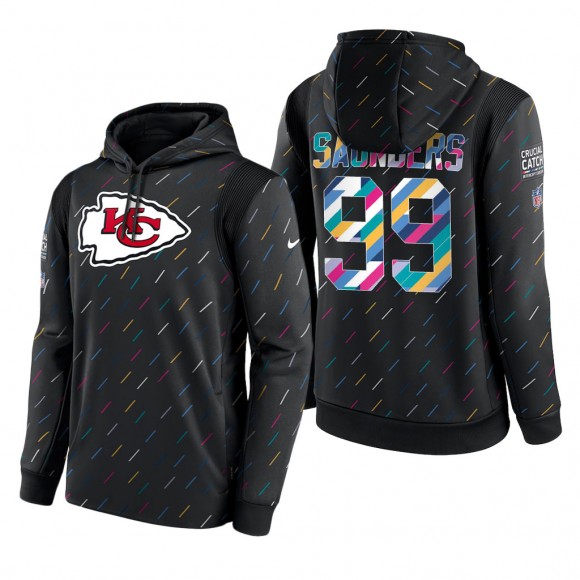 Khalen Saunders Chiefs 2021 NFL Crucial Catch Therma Pullover Hoodie