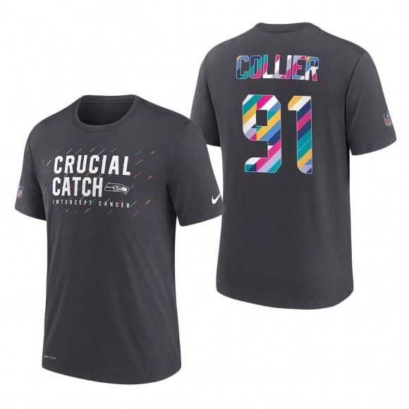 L.J. Collier Seahawks 2021 NFL Crucial Catch Performance T-Shirt