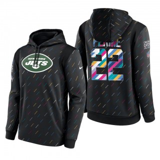 La'Mical Perine Jets 2021 NFL Crucial Catch Therma Pullover Hoodie