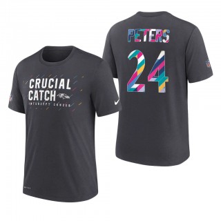 Marcus Peters Ravens 2021 NFL Crucial Catch Performance T-Shirt