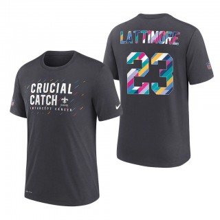 Marshon Lattimore Saints 2021 NFL Crucial Catch Performance T-Shirt
