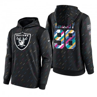 Maxx Crosby Raiders 2021 NFL Crucial Catch Therma Pullover Hoodie