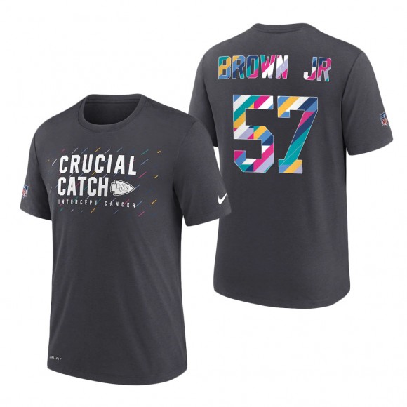 Orlando Brown Jr. Chiefs 2021 NFL Crucial Catch Performance T-Shirt