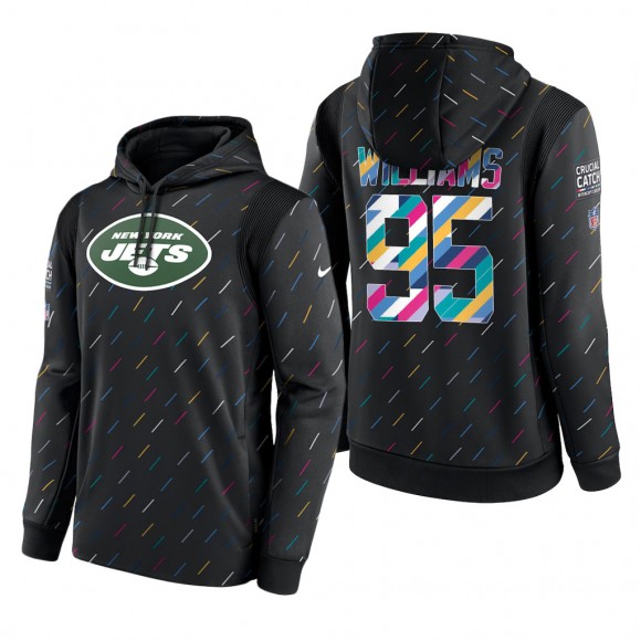 Quinnen Williams Jets 2021 NFL Crucial Catch Therma Pullover Hoodie