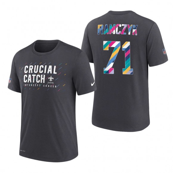 Ryan Ramczyk Saints 2021 NFL Crucial Catch Performance T-Shirt