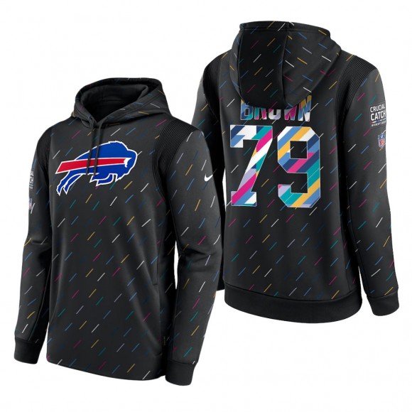 Spencer Brown Bills 2021 NFL Crucial Catch Therma Pullover Hoodie