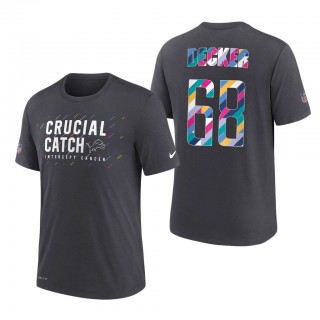 Taylor Decker Lions 2021 NFL Crucial Catch Performance T-Shirt