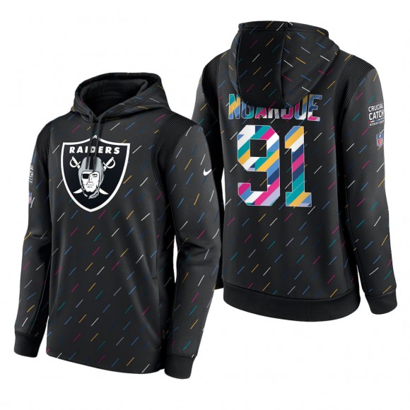 Yannick Ngakoue Raiders 2021 NFL Crucial Catch Therma Pullover Hoodie