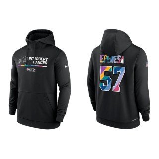 A.J. Epenesa Buffalo Bills Black 2022 NFL Crucial Catch Therma Performance Pullover Hoodie