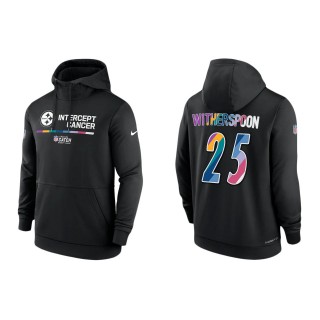 Ahkello Witherspoon Pittsburgh Steelers Black 2022 NFL Crucial Catch Therma Performance Pullover Hoodie