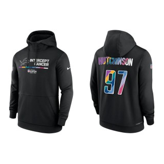 Aidan Hutchinson Detroit Lions Black 2022 NFL Crucial Catch Therma Performance Pullover Hoodie