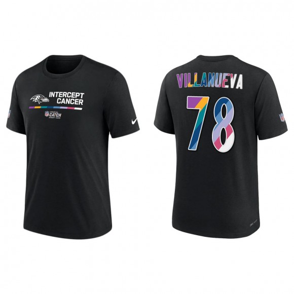 Alejandro Villanueva Baltimore Ravens Black 2022 NFL Crucial Catch Performance T-Shirt