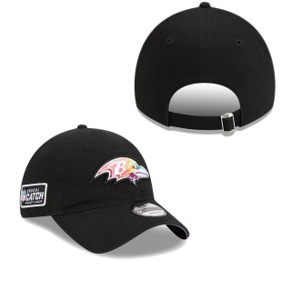 Baltimore Ravens Black 2023 NFL Crucial Catch Adjustable Hat