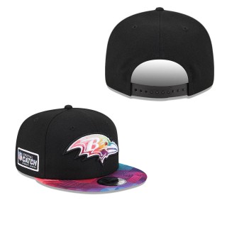Baltimore Ravens Black 2023 NFL Crucial Catch Snapback Hat