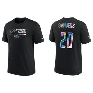 Barry Sanders Detroit Lions Black 2022 NFL Crucial Catch Performance T-Shirt