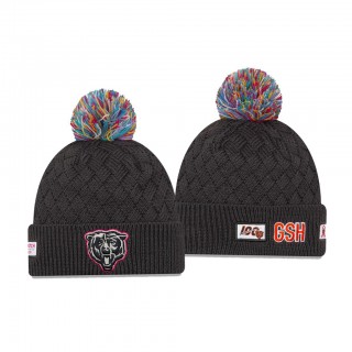 Bears Knit Hat Logo Heather Gray 2019 NFL Cancer Catch