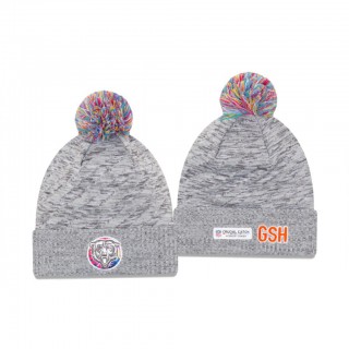 Bears Knit Hat Cuffed Gray 2020 NFL Cancer Catch