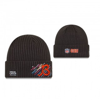 Men's Bears Knit Hat Alternate Logo Charcoal 2021 NFL Cancer Catch