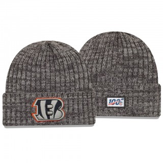 Bengals Knit Hat Cuffed Heather Gray 2019 NFL Cancer Catch